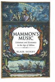 Cover of Mammon's music by Blair Hoxby
