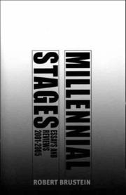 Cover of Millennial Stages by Robert Sanford Brustein