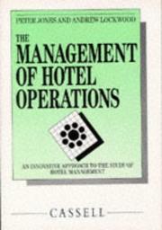 Front cover of The management of hotel operations by Peter Jones