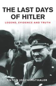 Cover of Hitlers Ende by Anton Joachimsthaler
