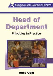 Front cover of Head of Department by Anne Gold