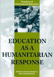 Front cover of Education as a humanitarian response by Ruth Aedo-Richmond