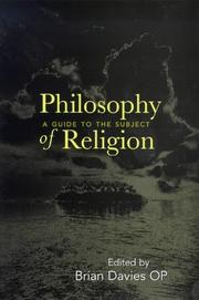 Cover of Philosophy of Religion by Brian Davies