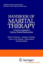 Front cover of Handbook of Marital Therapy by Robert P. Liberman