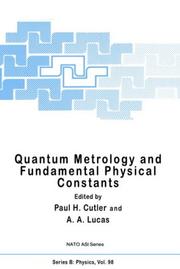 Front cover of Quantum metrology and fundamental physical constants by NATO Advanced Study Institute on Quantum Metrology and Fundamental Physical Constants (1981 Erice, Italy)