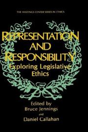 Cover of Representation and responsibility by Daniel Callahan