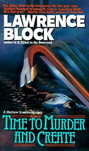 Cover of Time to Murder and Create (Matthew Scudder) by Lawrence Block
