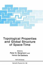 Front cover of Topological properties and global structure of space-time by NATO Advanced Study Institute on Topological Properties and Global Structure of Space-Time (1985 Erice, Italy)