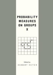 Cover of Probability Measures on Groups X by H. Heyer