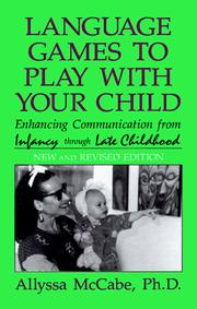 Front cover of Language games to play with your child by Allyssa McCabe