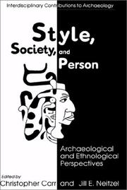 Front cover of Style, society, and person by Carr, Christopher