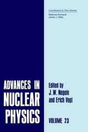 Front cover of Advances in nuclear physics by John W. Negele