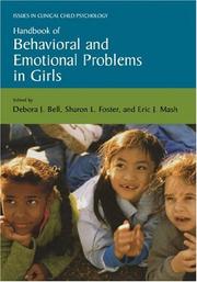 Front cover of Handbook of behavioral and emotional problems in girls by Debora Bell