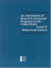 Cover of An assessment of research-doctorate programs in the United States by Lyle V. Jones