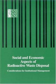 Cover of Social and Economic Aspects of Radioactive Waste Disposal by National Research Council (US)