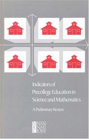 Cover of Indicators of precollege education in science and mathematics by Senta A. Raizen