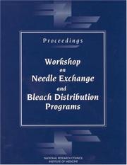 Cover of Proceedings by Workshop on Needle Exchange and Bleach Distribution Programs (1993 Baltimore, Md.)