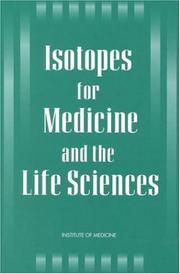 Front cover of Isotopes for Medicine and the Life Sciences by Institute of Medicine Staff