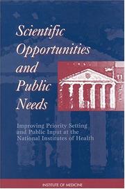 Cover of Scientific opportunities and public needs by Committee on the NIH Research Priority-Setting Process