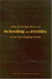 Front cover of Critical perspectives on schooling and fertility in the developing world by Caroline H. Bledsoe