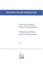 Front cover of Non-heart-beating organ transplantation by John T. Potts