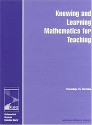 Front cover of Knowing and Learning Mathematics for Teaching by National Research Council (US)
