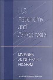 Cover of U.S. Astronomy and Astrophysics by National Research Council (US)