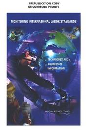 Front cover of Monitoring international labor standards by National Research Council (U.S.). Committee on Monitoring International Labor Standards.