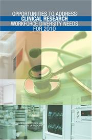 Cover of Opportunities to Address Clinical Research Workforce Diversity Needs for 2010 by National Research Council (US)