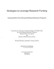 Front cover of Strategies to Leverage Research Funding by Committee on Alternative Funding Strategies for DOD's Peer Reviewed Medical Research Programs