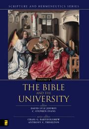 Cover of The Bible and the University by David Lyle Jeffrey