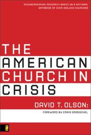 Cover of The American Church in Crisis by David T. Olson