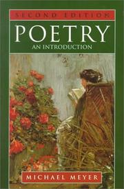 Cover of Poetry by Michael Meyer