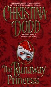 Front cover of The Runaway Princess:(Princess #1) by Christina Dodd