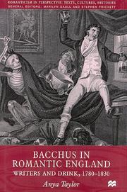 Front cover of Bacchus in Romantic England by Anya Taylor