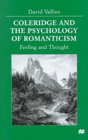 Front cover of Coleridge and the psychology of Romanticism by David Vallins