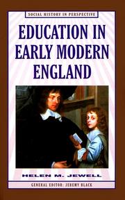 Front cover of Education in early modern England by Helen M. Jewell