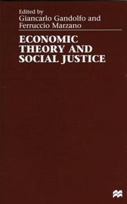 Front cover of Economic theory and social justice by Giancarlo Gandolfo