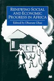 Front cover of Renewing Social and Economic Progress in Africa by Dharam Ghai