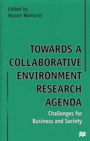 Cover of Towards a Collaborative Environment Research Agenda by Alyson Warhurst