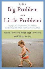 Cover of Is it a big problem or a little problem? by Amy Egan
