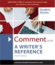 Cover of Comment with A Writer's Reference by Diana Hacker