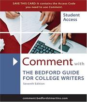Front cover of Comment for The Bedford Guide for College Writers by X. J. Kennedy