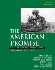 Front cover of The American promise by James L. Roark