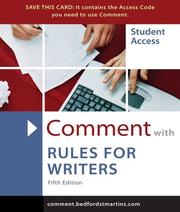 Cover of Comment for Rules for Writers 5e by Walter Creed