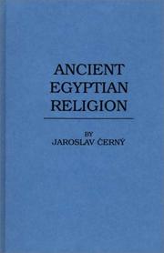Front cover of Ancient Egyptian religion by Jaroslav Černý