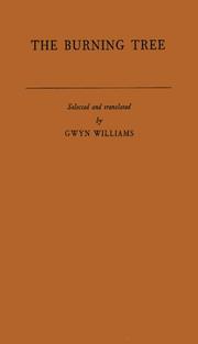 Cover of The burning tree by Gwyn Williams