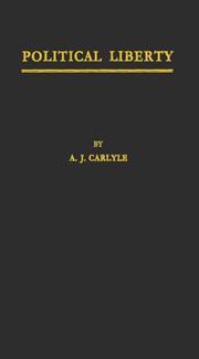 Front cover of Political liberty by Alexander James Carlyle