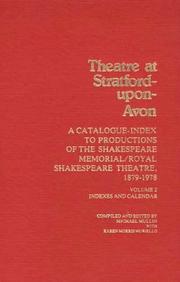 Front cover of Theatre at Stratford-upon-Avon by Mullin, Michael.