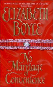 Front cover of No Marriage of Convenience (Avon Romantic Treasure) by Elizabeth Boyle